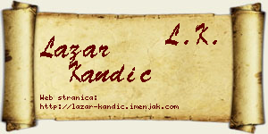 Lazar Kandić vizit kartica